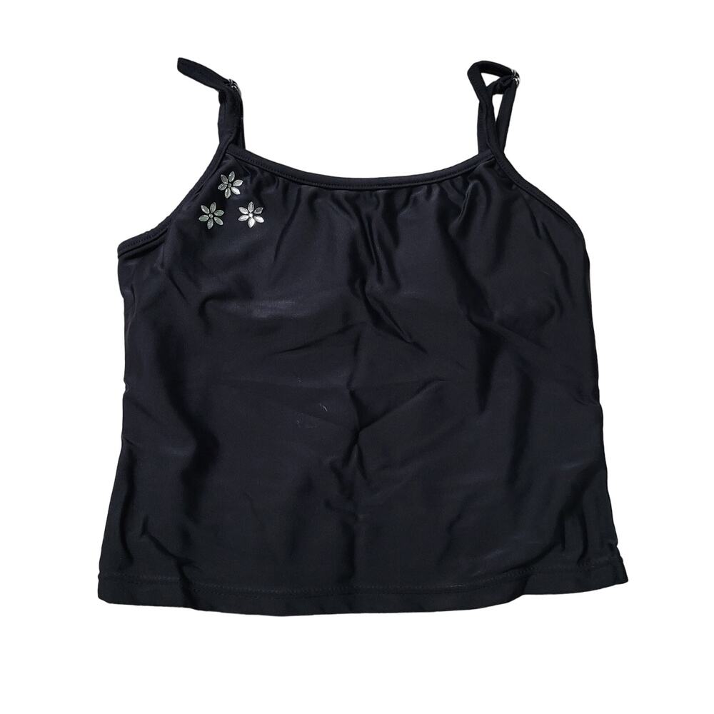 Girls Malibu Separates Black Tankini Top Size S